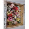 Image 1 : Box of vintage plastic Christmas balls