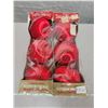 Image 1 : Two boxes of large satin Christmas ornaments
