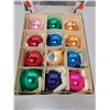 Image 2 : Box of large glass Christmas ornaments