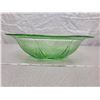 Image 1 : Green depression glass berry bowl, “Royal Lace”, 10”
