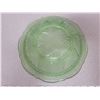 Image 4 : Green depression glass berry bowl, “Royal Lace”, 10”