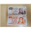 Image 1 : lot of 2 Argentina notes 1969 1 peso General Belgrano & 1983 1000 pesos General San Martin. VF+