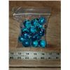 Image 1 : 15 blue dubba-d shooter marbles