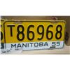 Image 3 : 1954-55 yellow manitoba license plates