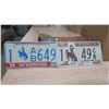 Image 1 : 1977&78 wyoming licenses plates