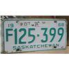 Image 2 : 1968 sask farm license plate