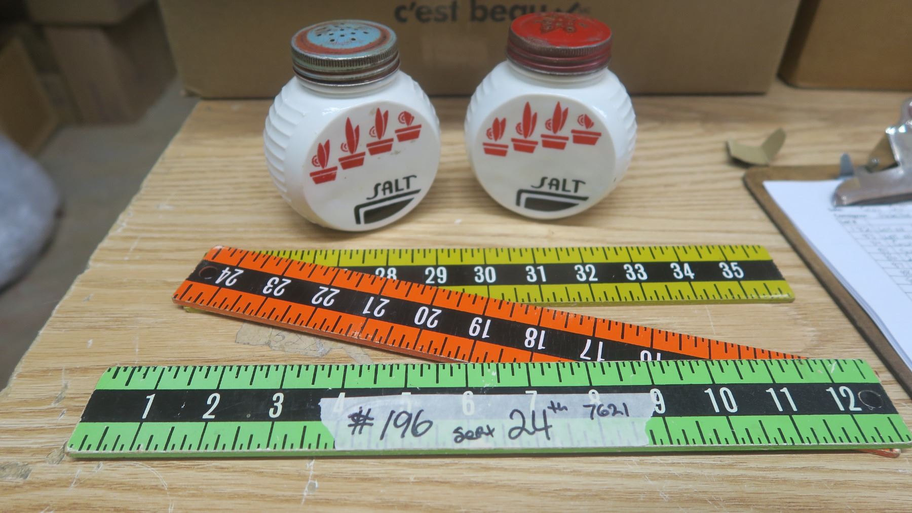 vintage salt set & 36