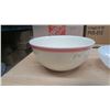 Image 6 : 1 large clay bowl 11", white flower bowl