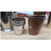 Image 4 : set of 3 stainless steel cup sets in leather