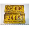 Image 1 : 2 1967 Sask license plates