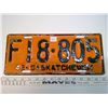 Image 1 : 1942 Sask license plate