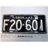 Image 1 : 1943 Sask license plate