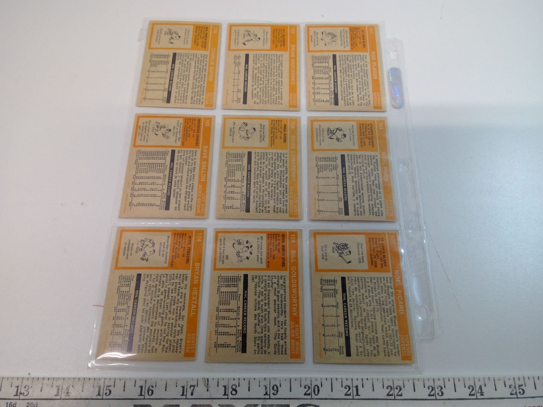 11 197172 OPC hockey cards 11 197172 OPC hockey cards