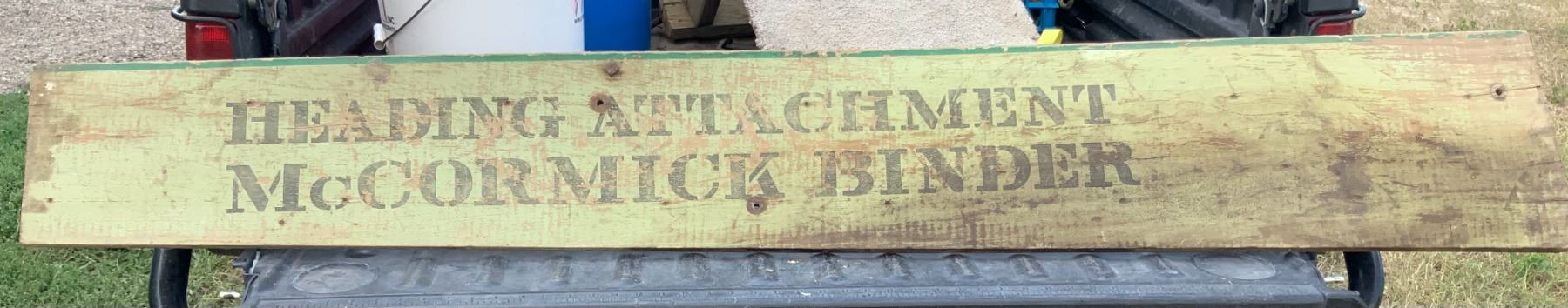 McCormack header sign