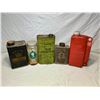 Image 1 : five misc oil tins