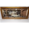 Image 2 : UNIQUE - 30 year old collector item: Wooden SHADOW BOX GARAGE featuring 1964 Mustang undergoing repa