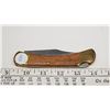 Image 2 : 3 1/2 inch Locked Stainless Steel Blade Camping Knife with wooden and brass handle