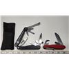 Image 2 : Handyman pocket tool with waist belt case - 8 functions &  older pocket knife