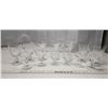 Image 1 : Assorted Stem-ware: 5 large Pinwheel wine goblets, 2 small pinwheel sherry goblets, 3 Martini goblet