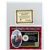 Image 1 : Mint issued 1934 Dime with CERTIFIED 1935 ONE CENT STAMP TO HONOR 25TH ANNIVERSARY OF King George V 