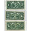 Image 2 : FIVE - 1937 - $1.00 Bank of Canada Notes - Signed by J.E.Coyne & G.F. Towers