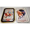 Image 1 : TWO -  COCA COLA Trays -  50th Anniversary & "Wherever I Go"