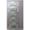 Image 3 : 5 Can $1 Bills ( 1954, 1967 (3), 1973) in plastic sleeves