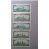Image 3 : 5 1967 $1 Bills in plastic bag
