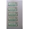 Image 2 : 5 1954 $1 Bills in plastic sleeve