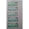Image 2 : 5 1954 $1 Bills in plastic sleeve