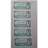 Image 2 : 5 1954 $1 Bills in plastic sleeve