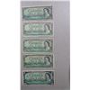 Image 2 : 5 1954 $1 Bills in plastic sleeve