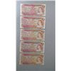 Image 2 : 5 1974 $2 Bills in plastic Bag