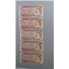 Image 2 : 5 1974 $2 Bills in plastic Bag