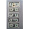 Image 2 : 4 2006 $1 USA bills and 1 $2 USA bill 2003 in plastic sleeve