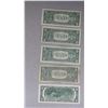 Image 3 : 4 2006 $1 USA bills and 1 $2 USA bill 2003 in plastic sleeve