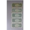Image 2 : 5 USA $1 Bills (2001, 2003, 2006(3) in plastic bag