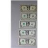 Image 3 : 5 USA $1 Bills (2001, 2003, 2006(3) in plastic bag