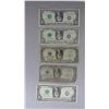 Image 2 : 5 USA $1 Bills (1935(2), 1988(2),1985) in plastic bag
