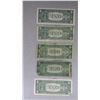 Image 3 : 5 USA $1 Bills (1935(2), 1988(2),1985) in plastic bag