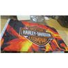 Image 1 : Harley-Davidson Badge logo with flame background