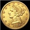 Image 1 : 1904 $5 Gold Half Eagle UNCIRCULATED