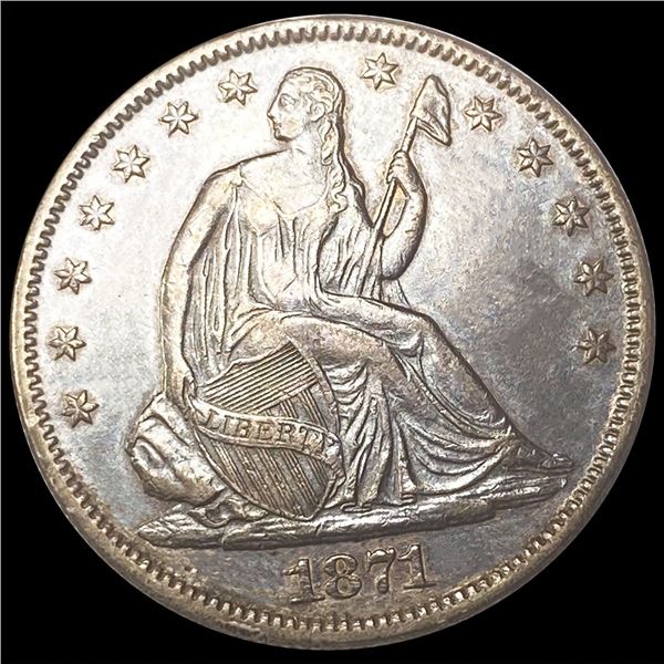 1871 Seated Liberty Half Dollar UNCIRCULATED