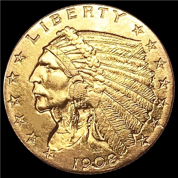 1908 $2.50 Gold Quarter Eagle UNCIRCULATED