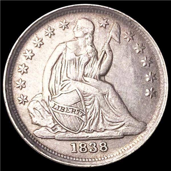 1838 Prtl Drapery Seated Liberty Dime
