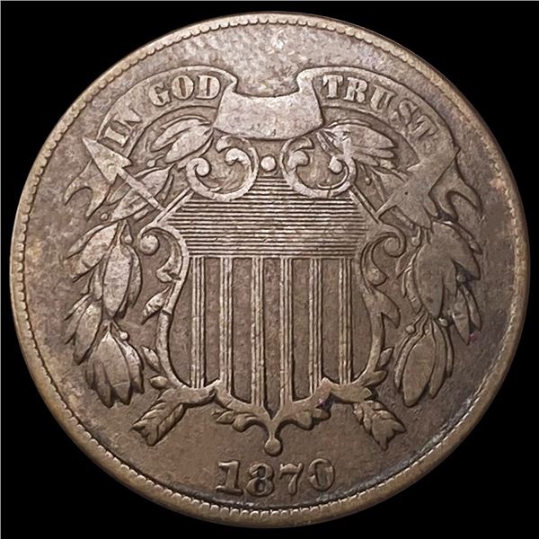 1870 Two Cent Piece CLOSELY UNCIRCULATED