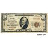 Image 1 : 1929 US $10 Bill, Balitmore, MD Gold Seal -