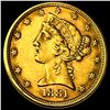 Image 1 : 1881 $5 Gold Half Eagle UNCIRCULATED