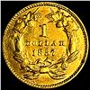Image 2 : 1857 Ty 3 Rare Gold Dollar NEARLY UNCIRCULATED
