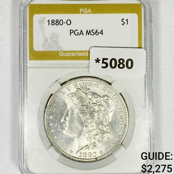 1880-O Morgan Silver Dollar PGA-MS64